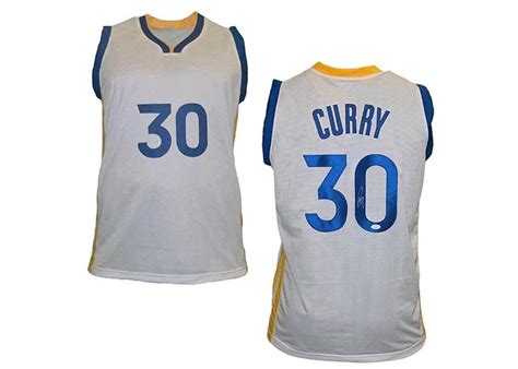 Steph Curry Signed Custom White Basketball Jersey JSA — Golden Autographs