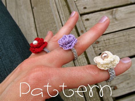 PATTERN PDF Lovely Rosette Ring Crochet