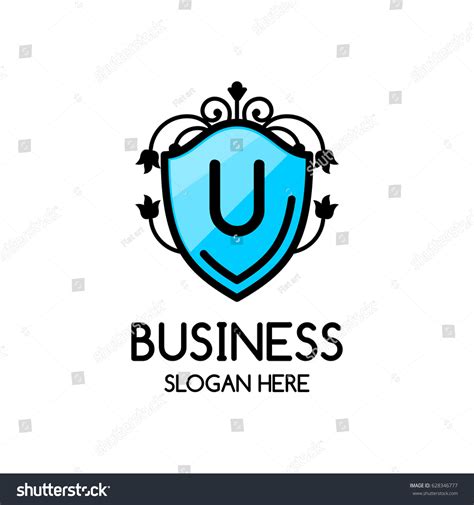 Letter U Logo Creative Blue Symbol Stock Vector (Royalty Free ...