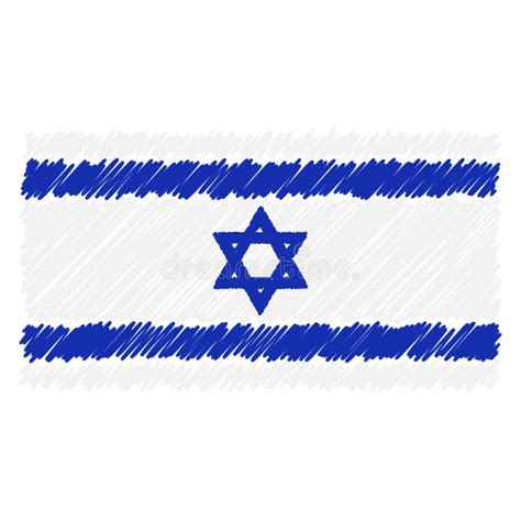 Israel Flag And Hand On White Background. Vector Illustration Stock ...