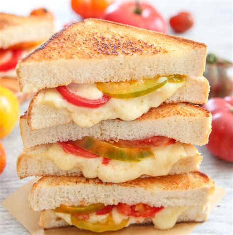 Grilled Cheese and Tomato Sandwiches - Kirbie's Cravings