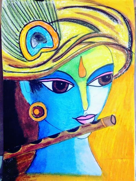 Lord Krishna - Pastel oil painting | Painting, Oil pastel drawings ...