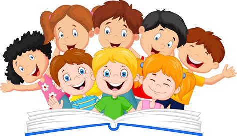 Kids Reading Clipart - Children Reading Clipart - Png Download - Full ...