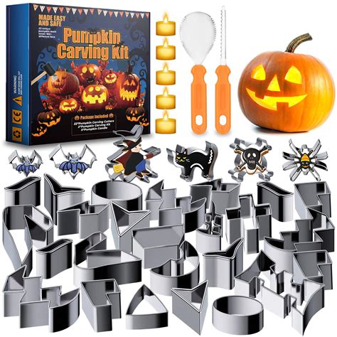 29PCS Pumpkin Carving Tools, Easy and Safe Pumpkin Carving Kit, Pumpkin ...