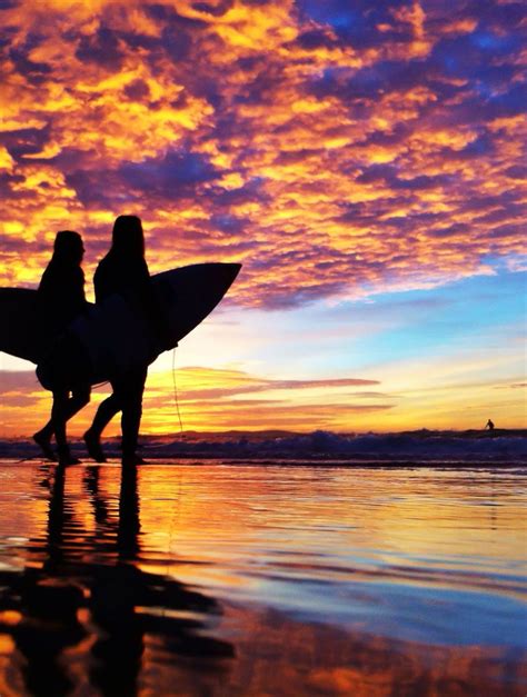 Surfing at Sunset Amazing Sunsets, Beautiful Sunset, Beautiful Beaches ...