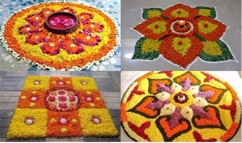 Simple Rangoli Designs For Diwali 2017 with Marigold Flowers: Make Easy ...