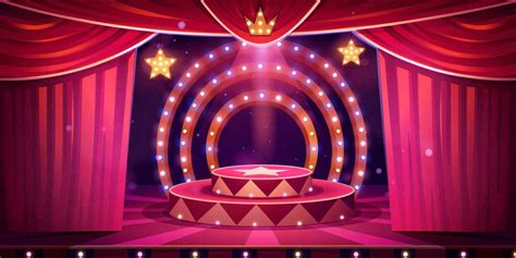 Circus cartoon stage with ring vector background 24243914 Vector Art at ...