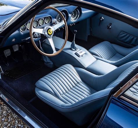 Via @gentlemensgram ⁣Blue dreams: Interior of a 1964 Ferrari 250 Lusso ...