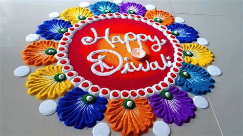 #2020 Happy Diwali Rangoli Designs Peacock Patterns Flowers Images ...