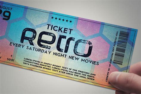 Stylish retro ticket | Card Templates ~ Creative Market