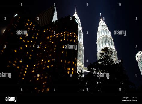 Petronas Towers at Night Stock Photo - Alamy