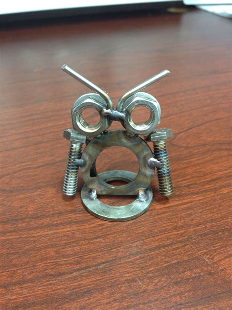 Owl I made for my girlfriend from nuts, bolts, washers, and tig welding ...