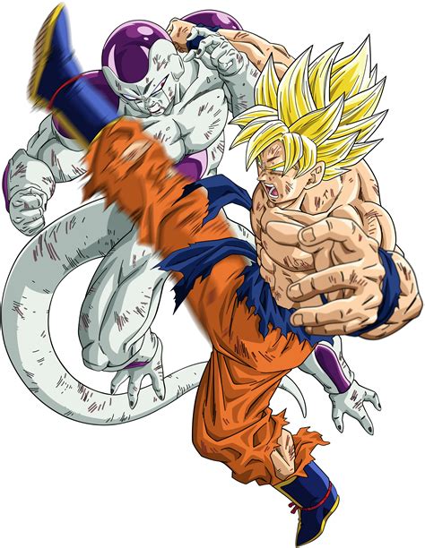 DBKAI - Super Saiyan Goku vs Frieza Render by xSaiyan on DeviantArt