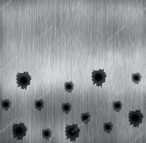 Bullet holes on silver metal texture — Stock Photo © studioDG #5028536