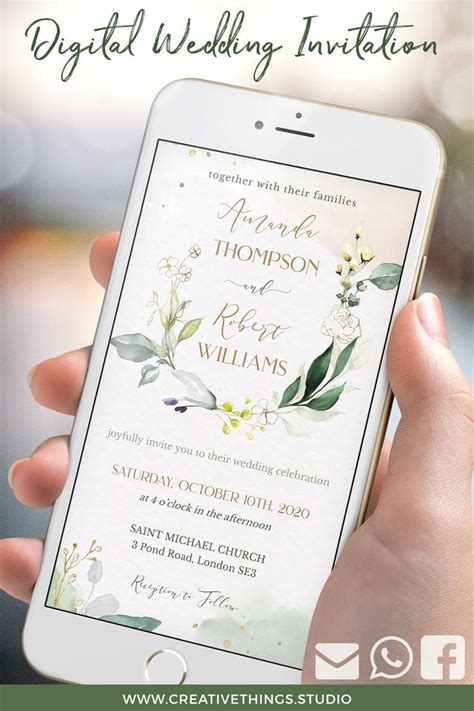 Flora Rustic Electronic Wedding Invitations Editable | Etsy in 2021 ...