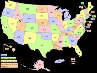 52 States America Map - Guenna Holly-Anne