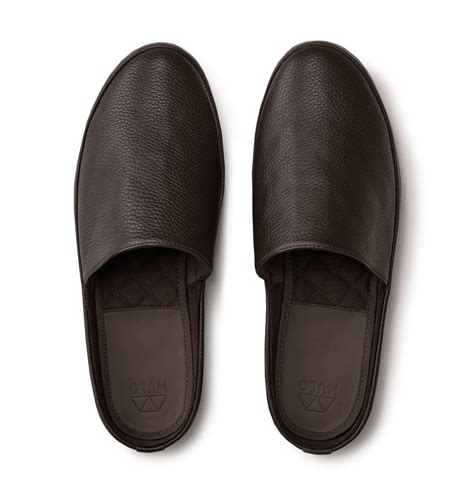 Brown Leather Mens Slippers | MULO shoes | Premium Italian Leather