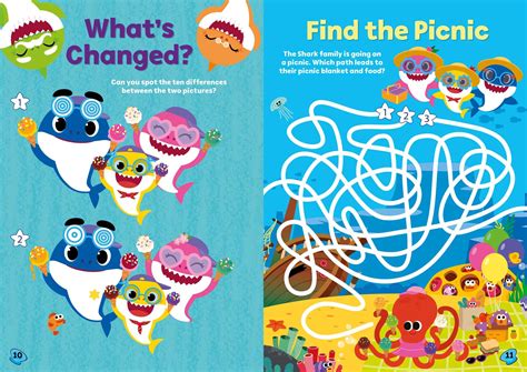 Baby Shark: Puffy Sticker and Activity Book | Book by Pinkfong ...