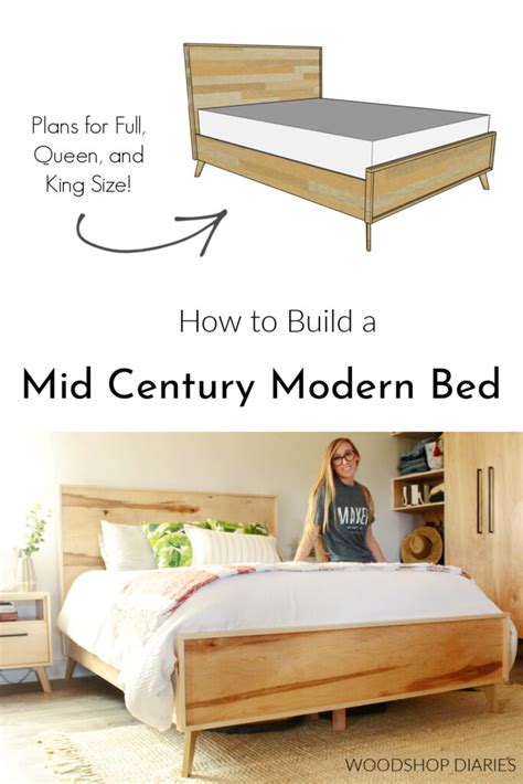 DIY Mid Century Modern Bed -- FROM PLYWOOD!