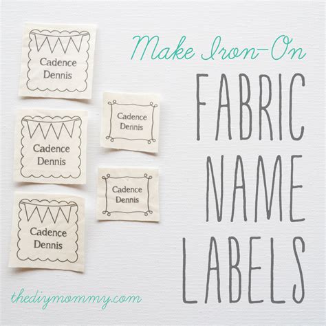 Make DIY Iron-On Fabric Name Labels