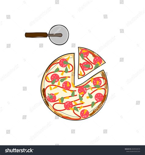 Set Doodle Hand Drawn Pizza Vector Stock Vector (Royalty Free ...