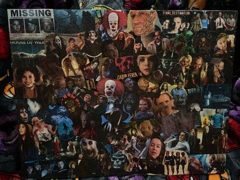 Horror Movie Collage Canvas 1990 2009 - Etsy