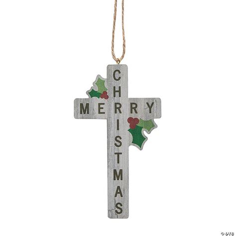 Merry Christmas Cross Ornaments | Oriental Trading