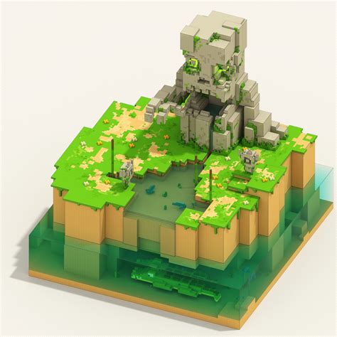 ArtStation - Golem, William Santacruz | Voxel games, Isometric art ...