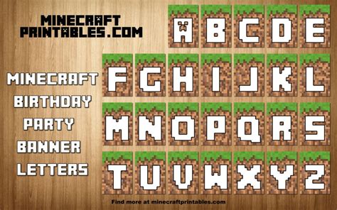 Printable Minecraft Letters - Printable Word Searches