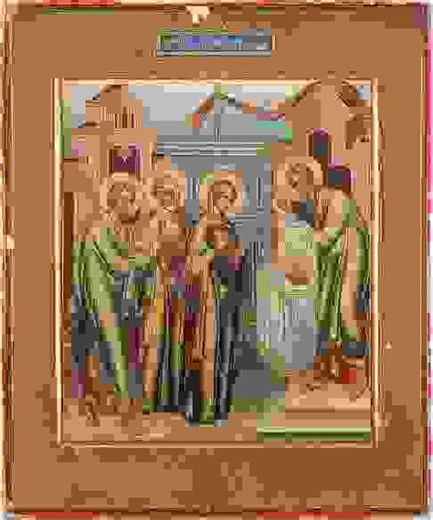 A Very Fine Icon Showing The Presentation Of Christ In The Temple Auction