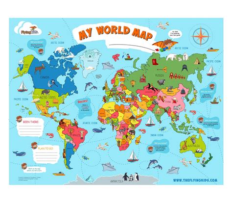 USA map poster for kids - The USA map that brings geography alive ...