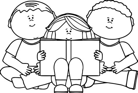 Coloring Pages Of Children Reading at GetColorings.com | Free printable ...