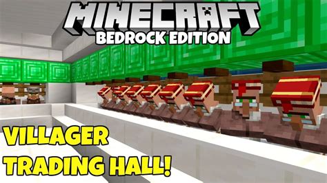 Minecraft Bedrock: Villager Trading Hall Tutorial! Infinitely ...