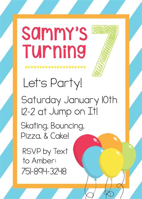 Free Printable Birthday Invitation Templates