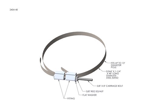 1-1/4" STAINLESS STEEL BANDING CLAMP ASSEMBLY WITH 48" BAND | Allied ...