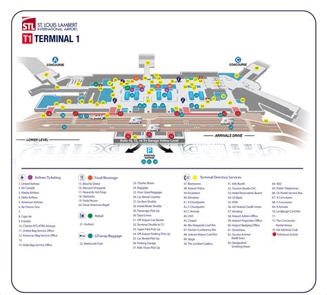 Stl Airport Terminal Map | Draw A Topographic Map