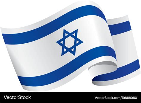 Israel flag Royalty Free Vector Image - VectorStock