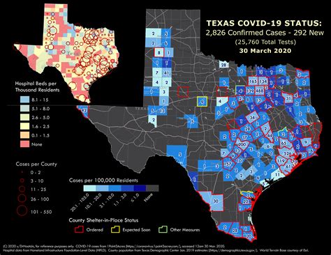 Texas COVID-19 Confirmed Cases - Monday, 30 March 2020 : r/texas