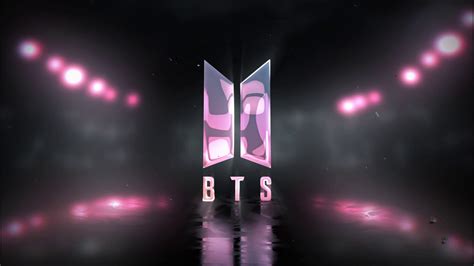 Pink Black BTS Logo In Dark Background HD BTS Wallpapers | HD ...