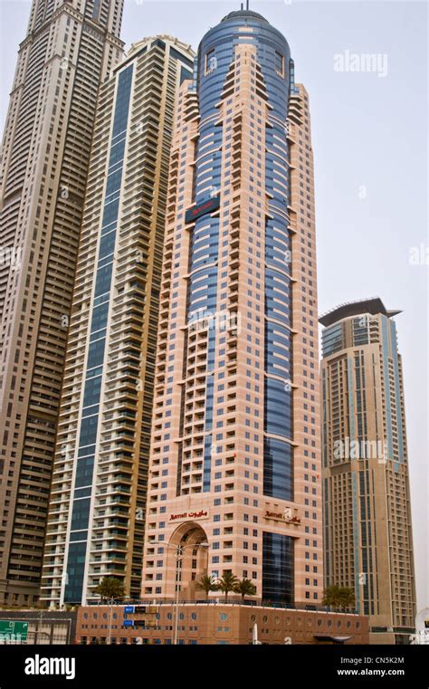 Marriott hotel, Dubai Marina, Dubai, United Arab Emirates Stock Photo ...