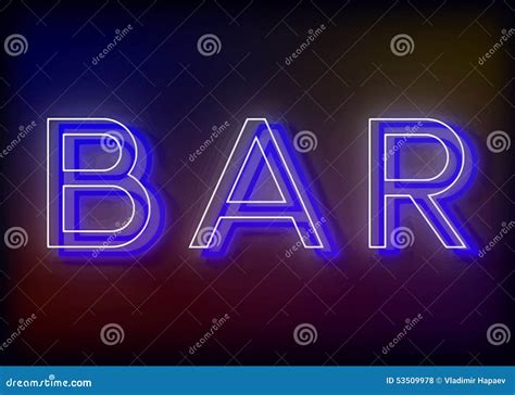 Bar Neon Sign, Design for Your Business Stock Vector - Illustration of ...