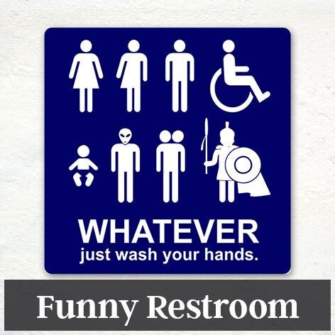 Funny Work Signs, Restroom, Funny Office Sign - Custom Signs