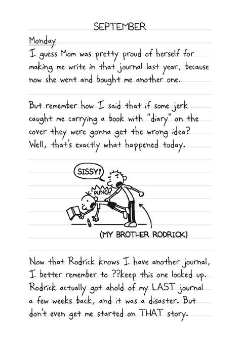 Diary Of A Wimpy Kid Rodrick Rules Book Pages