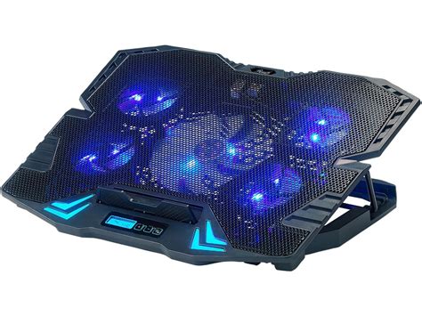 Rosewill Gaming Laptop Cooler Notebook Cooling Pad, 5 Silent Blue LED ...