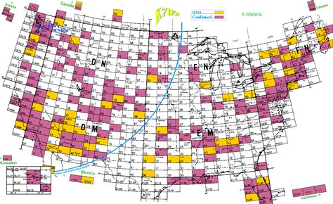 radio grid map Grid map for tracking my 6M contacts. Made el97 this ...