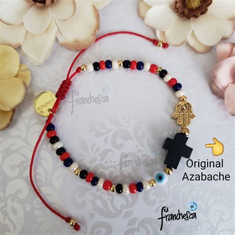 AZABACHE CROSS COLOR Bracelet – Franchesca – Handmade jewels