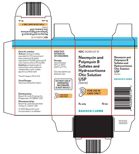 Neomycin,Polymyxin B Sulfates and Hydrocortisone: Package Insert ...