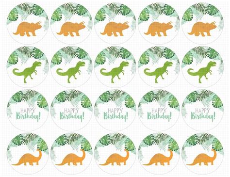 Dinosaur Cupcake Toppers: DINO CUPCAKE TOPPER | Etsy in 2021 | Dinosaur ...