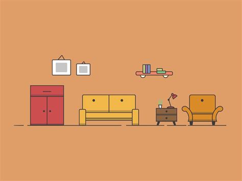 Living room by Stefan Devai on Dribbble