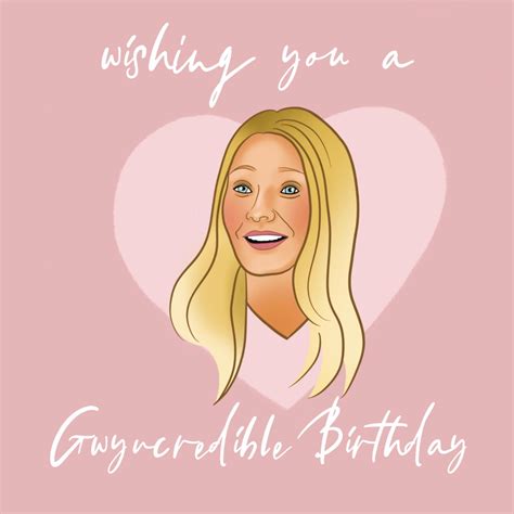 Gwyneth Paltrow Birthday Confetti-exploding Greetings Card – Boomf